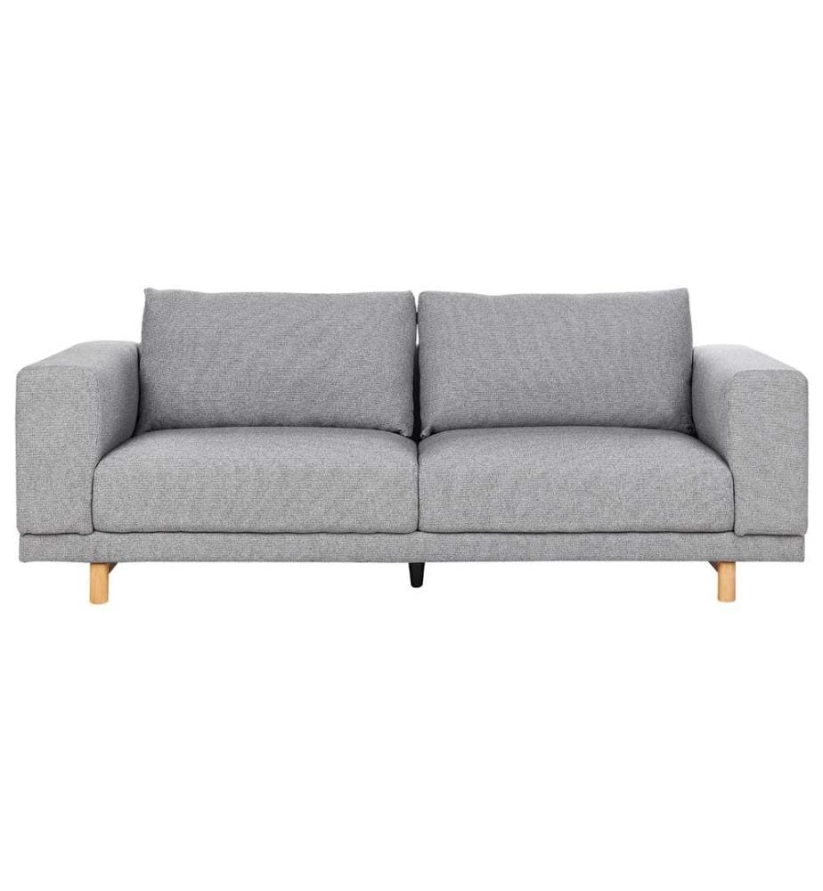 Sofa 3-Sitzer NIVALA Stoff Hellgrau