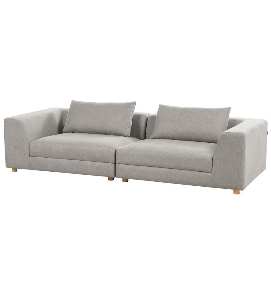 Sofa 3-Sitzer LERMON Stoff Hellgrau