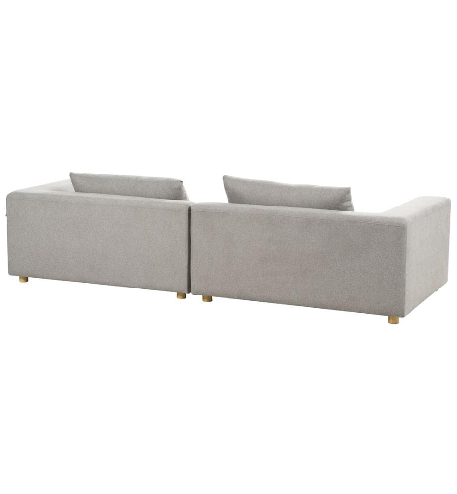 Sofa 3-Sitzer LERMON Stoff Hellgrau