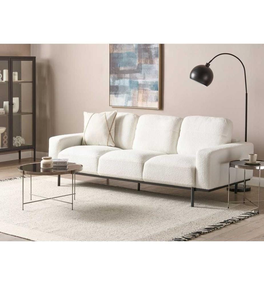 Sofa 3 Seater SOVIK Boucle Off-White