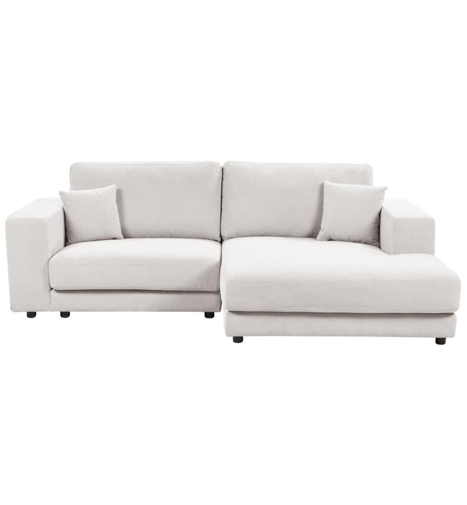 Ecksofa 3-Sitzer LOFOTEN Stoff Cremeweiss linksseitig
