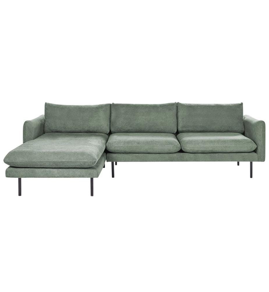 Ecksofa 4-Sitzer VINTERBRO Stoff Hellgrün rechtsseitig