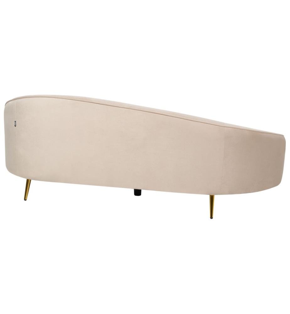 Canapé 2 places SAVAR Velours Beige clair