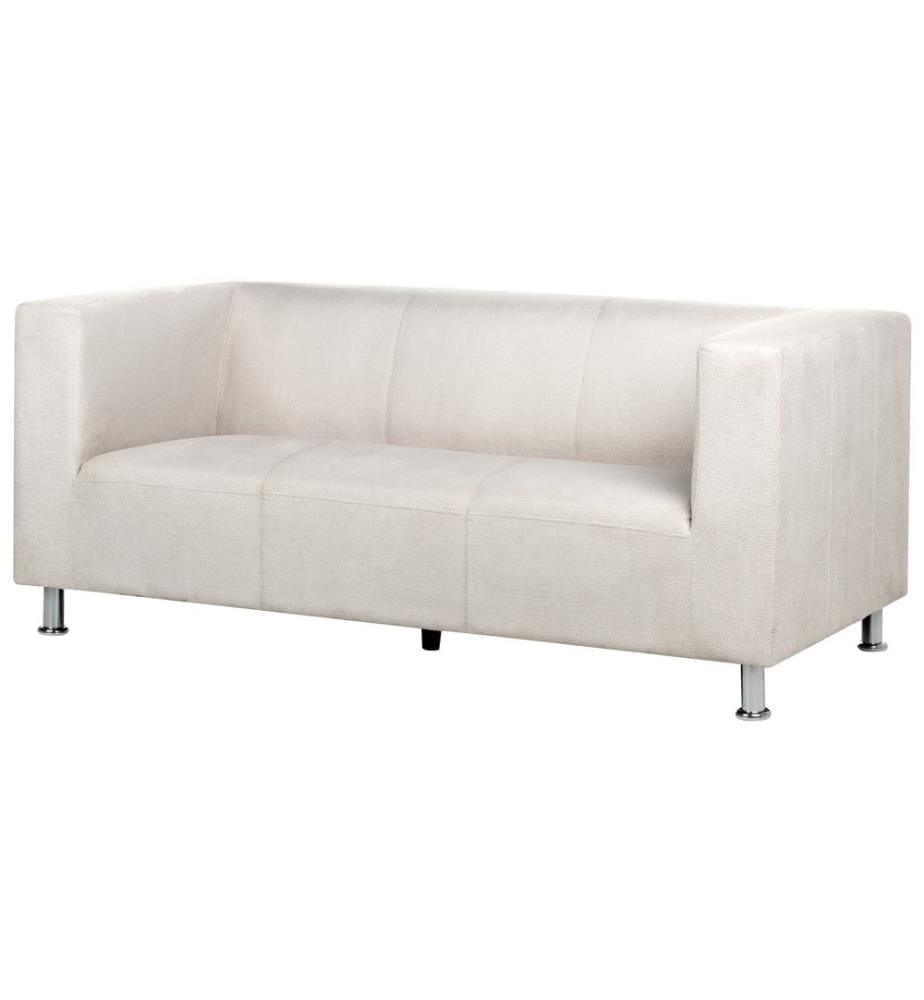 Sofa 3-Sitzer FLORO Chenillegewebe Cremeweiss