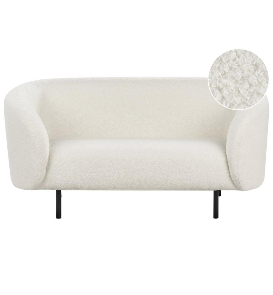 Sofa 2-Sitzer LOEN Bouclé Weiss