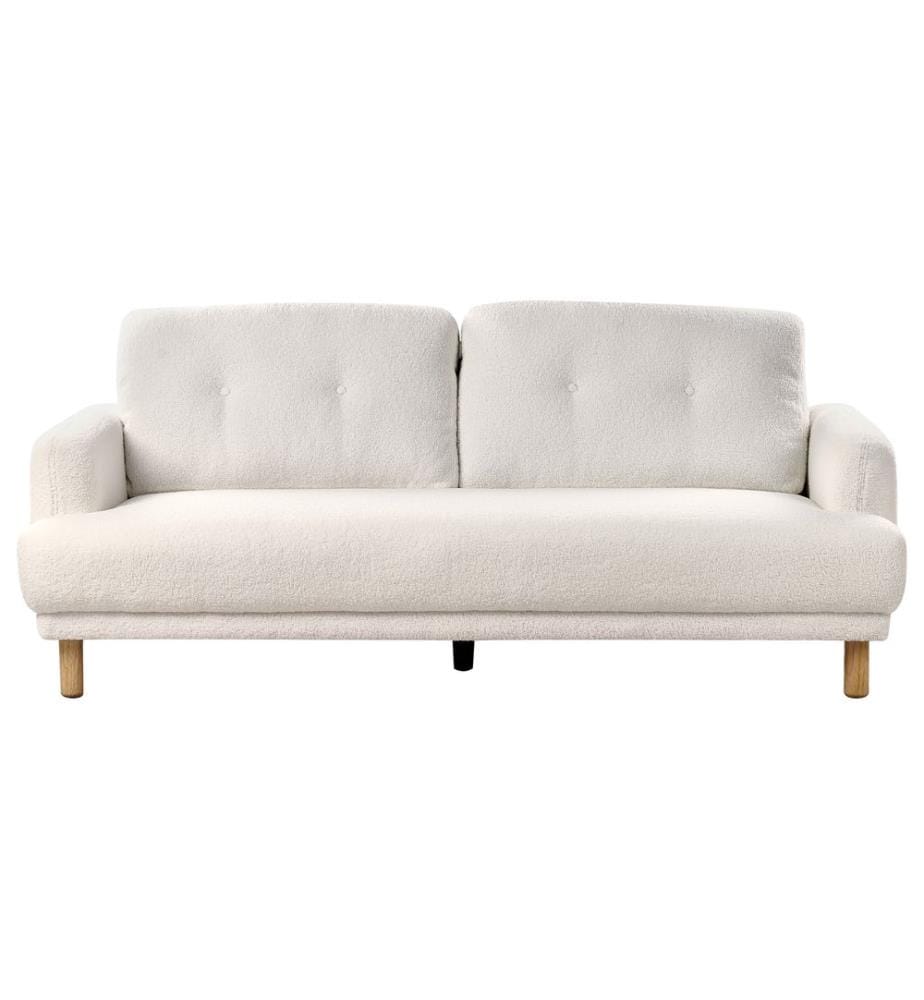 Sofa 3-Sitzer TUVE Bouclé Weiss