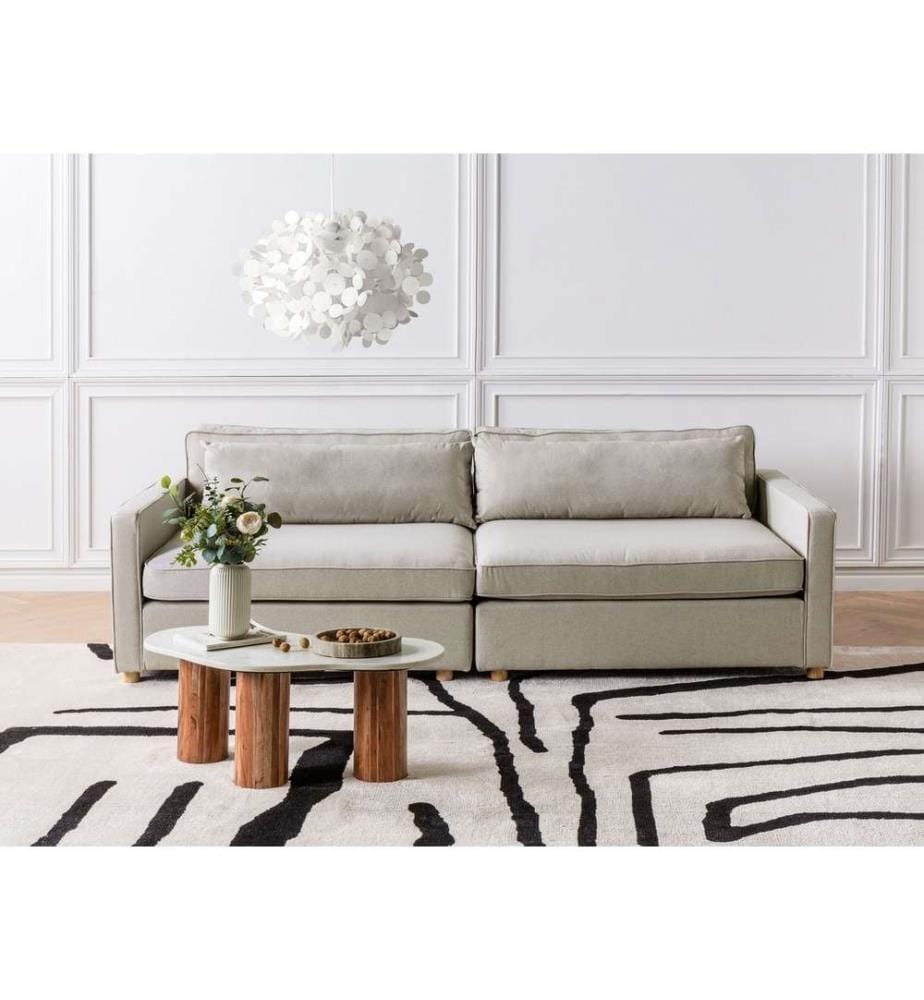Divano 3 posti VINSTRA Tessuto Beige