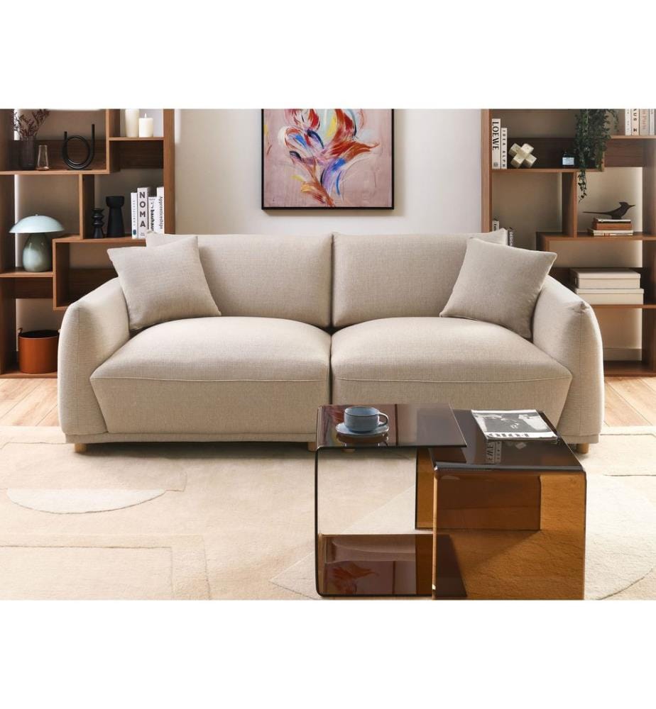 Sofa 3-Sitzer JUBEK Stoff Beige