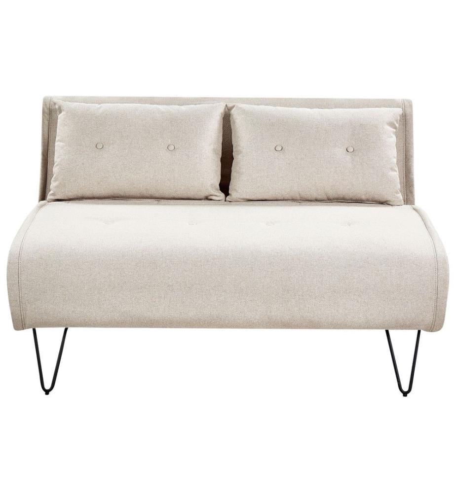 Schlafsofa 2-Sitzer VESTFOLD Stoff Hellbeige