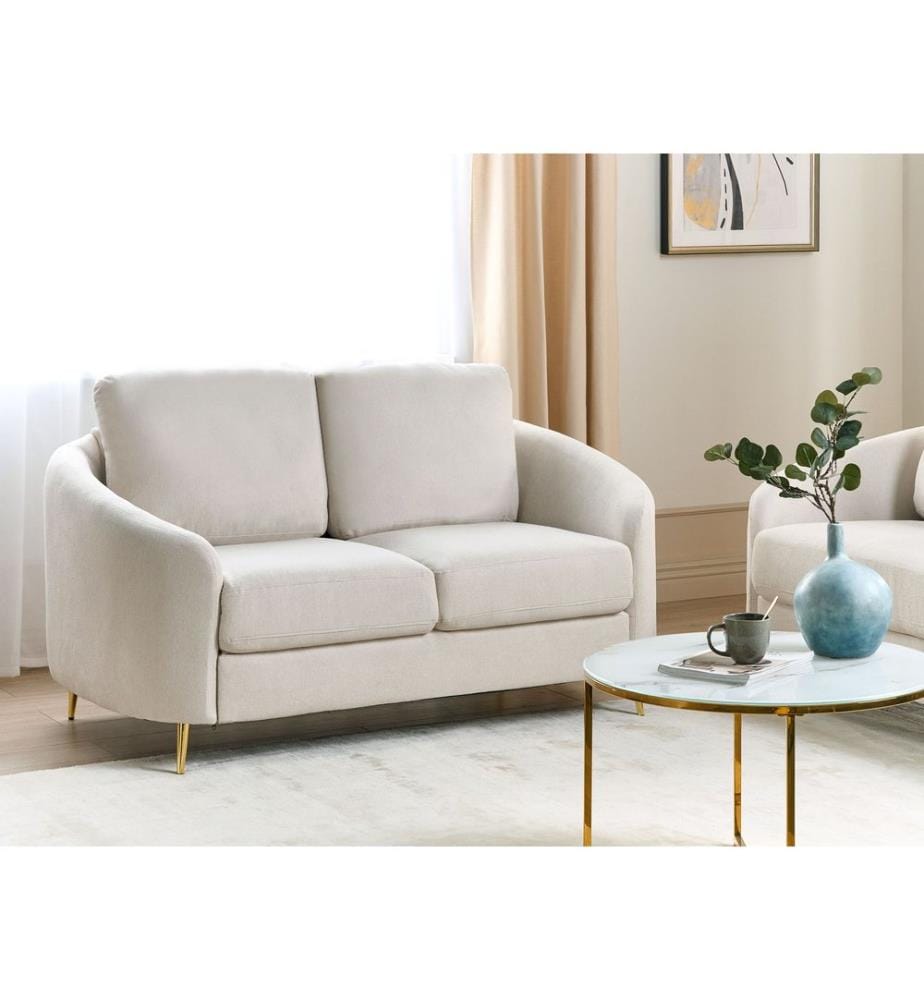 Sofa 2-Sitzer TROSA Stoff Hellbeige