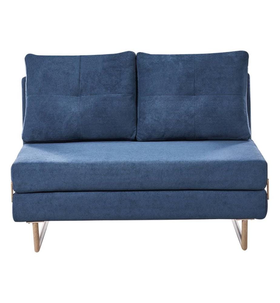 Schlafsofa 2-Sitzer JERSLEV Stoff Blau
