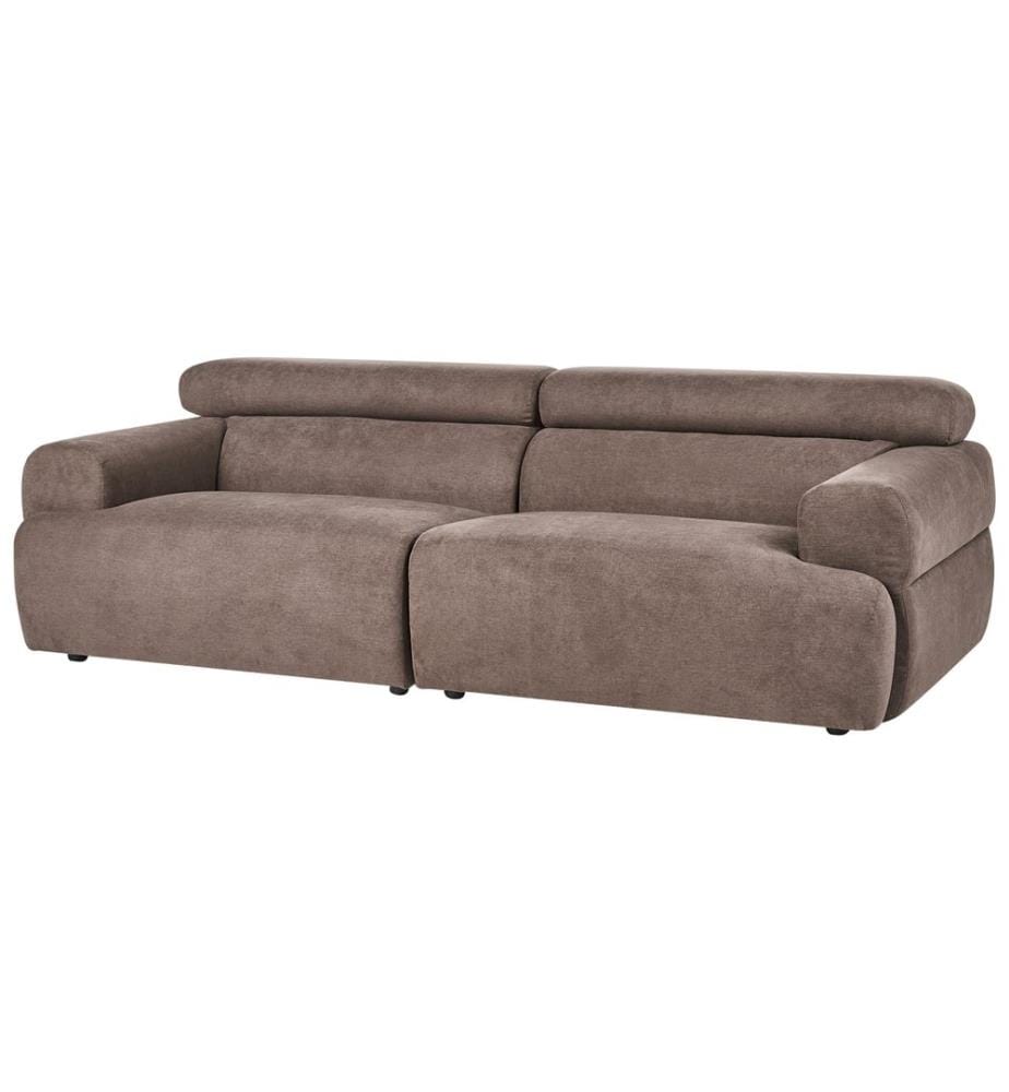 Canapé 3 places HOVDEN Tissu Marron