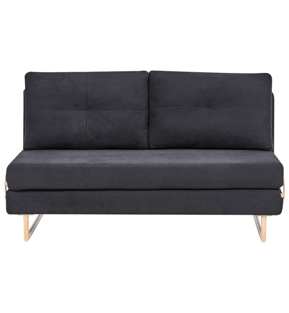 Schlafsofa 3-Sitzer JERSLEV Stoff Schwarz