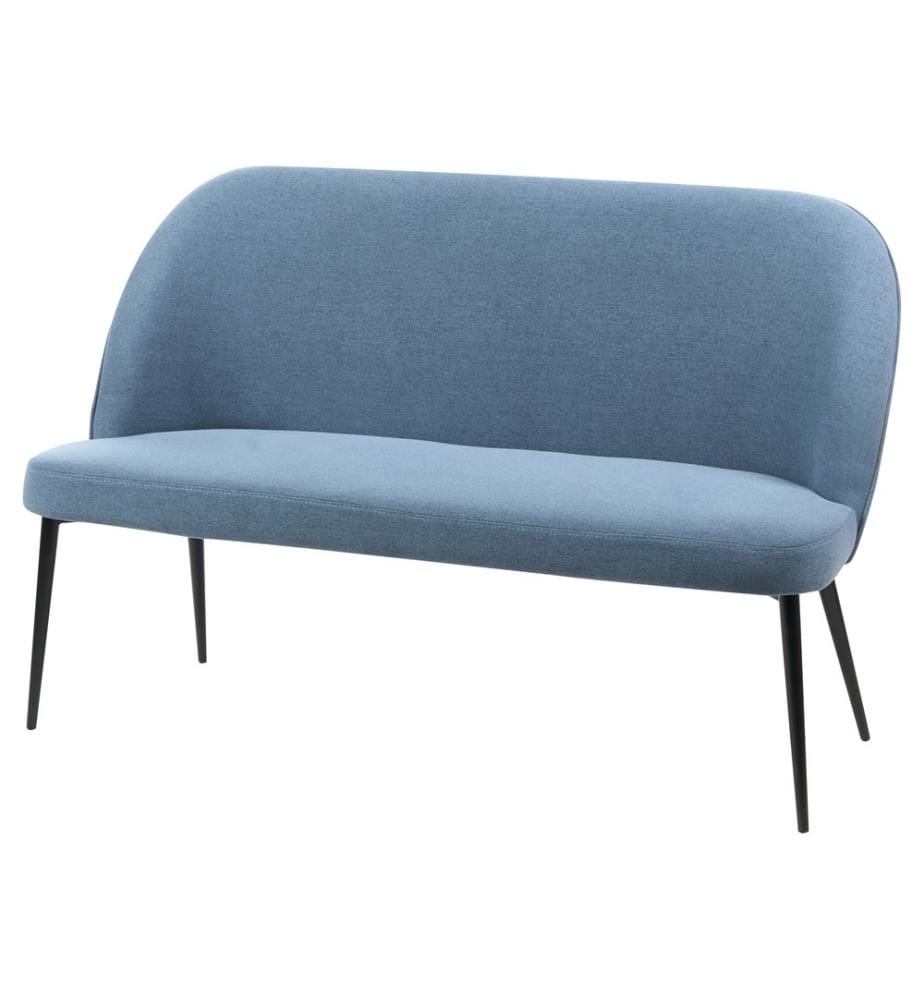 Banc de salle à manger 2 places OSBY Tissu Bleu