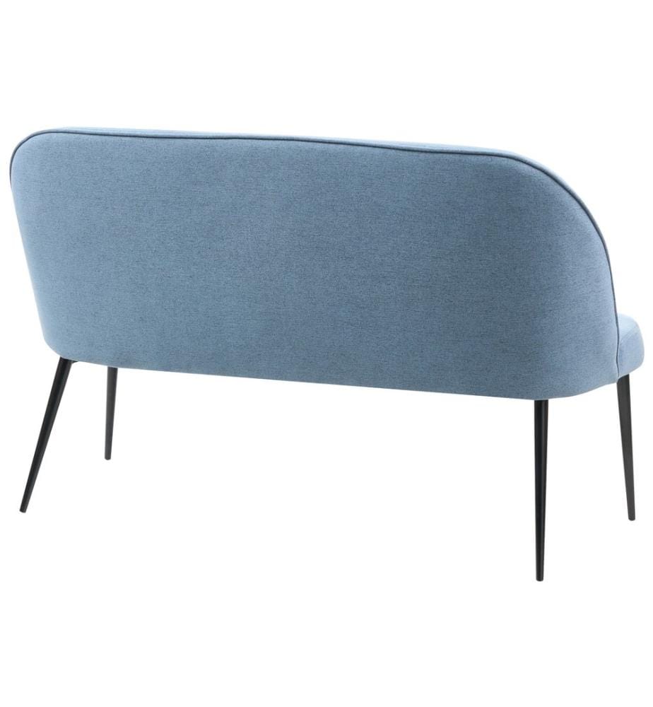 Banc de salle à manger 2 places OSBY Tissu Bleu