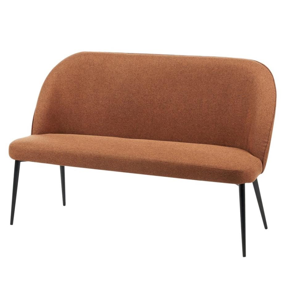 Banc de salle à manger 2 places OSBY Tissu Marron