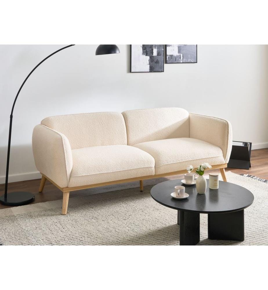 Canapé 3 places LJUNG Bouclé Beige clair