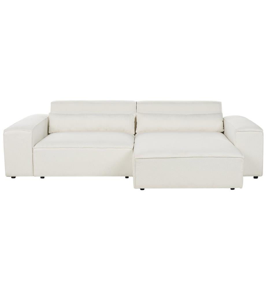 HELLNAR 3-Sitzer Modul Ecksofa linksseitig Cremeweiss Bouclé