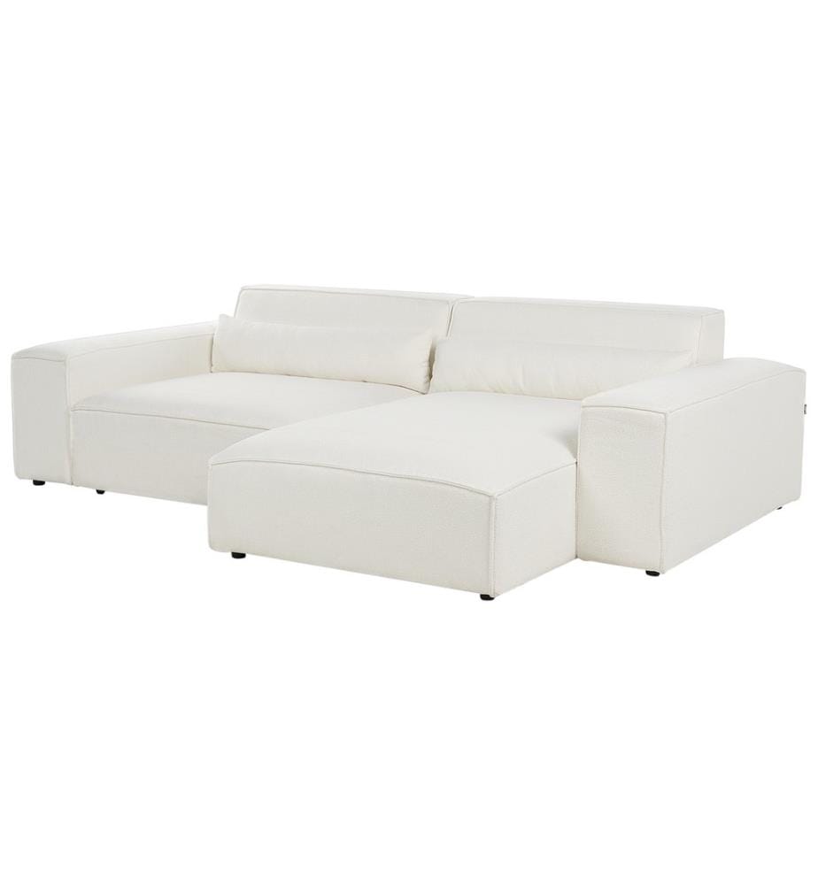 HELLNAR 3-Sitzer Modul Ecksofa linksseitig Cremeweiss Bouclé