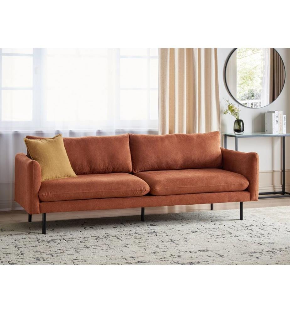 Sofa 3-Sitzer VINTERBRO Chenillegewebe Goldbraun