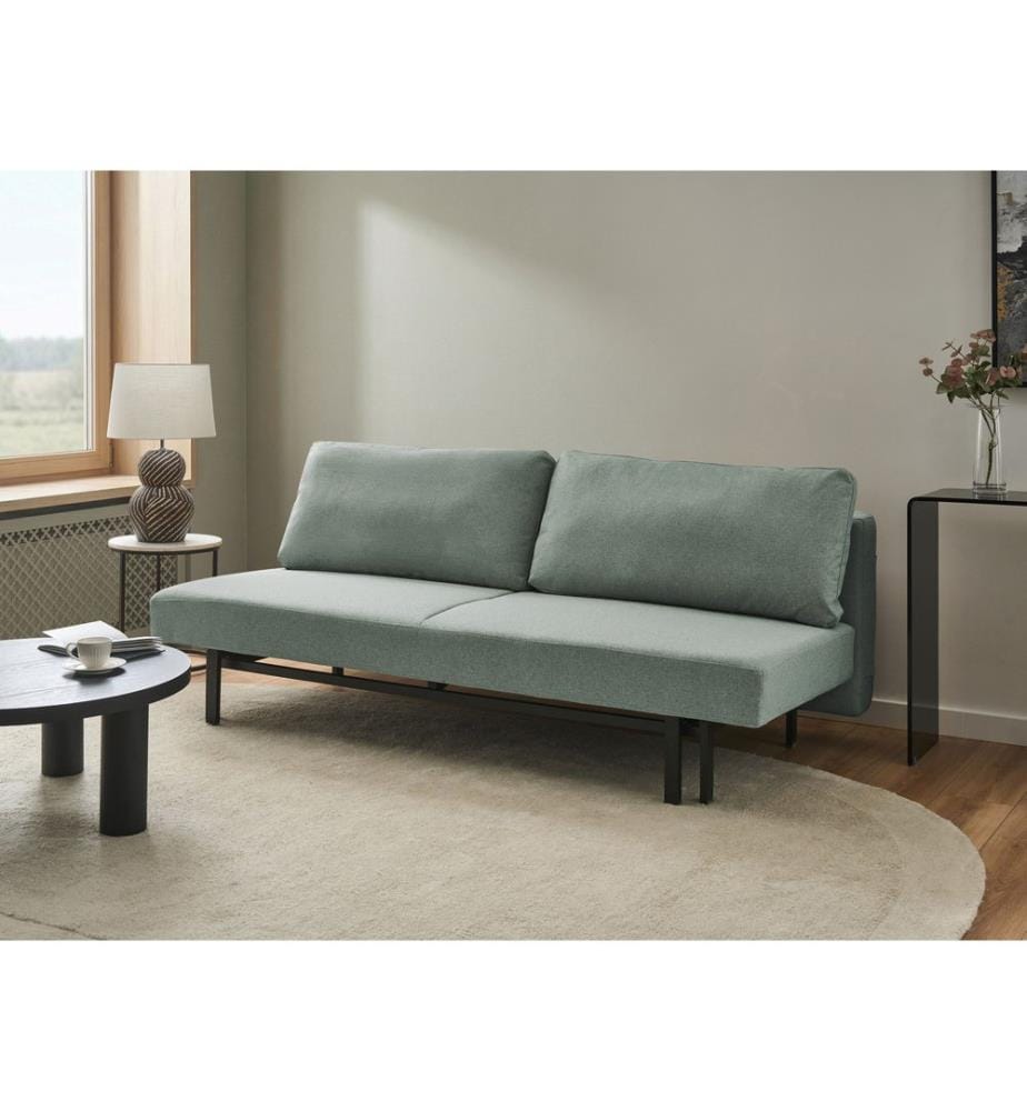 Schlafsofa 3-Sitzer ROYKKA Stoff Hellgrün