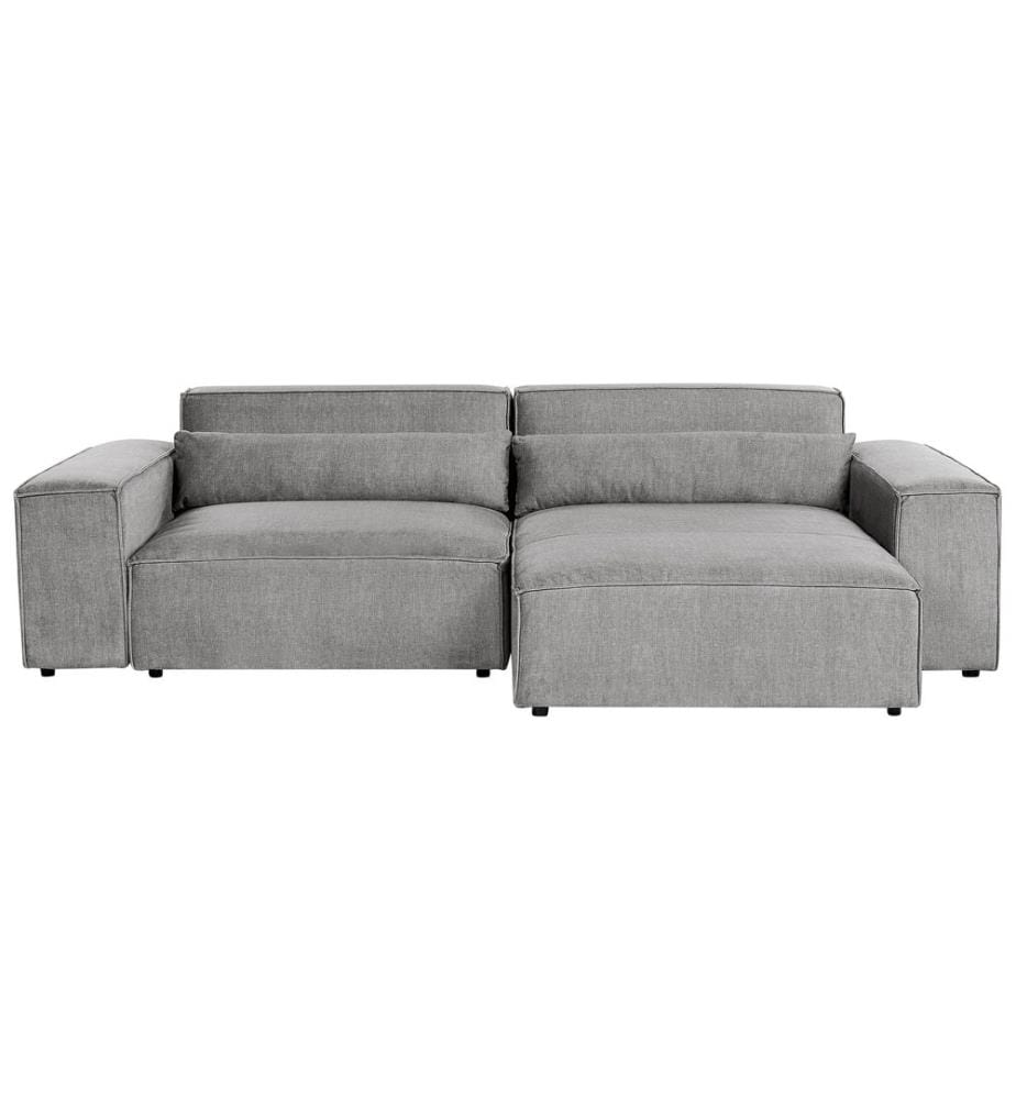 HELLNAR 3-Sitzer Modul Ecksofa linksseitig Grau Stoff