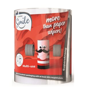 6 x Smile 500 Blatt 2-lagige Multifunktionsrolle