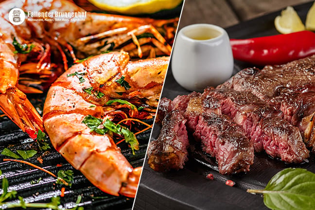 3-Gang-Menü mit Entrecôte oder Gamberoni vom Grill