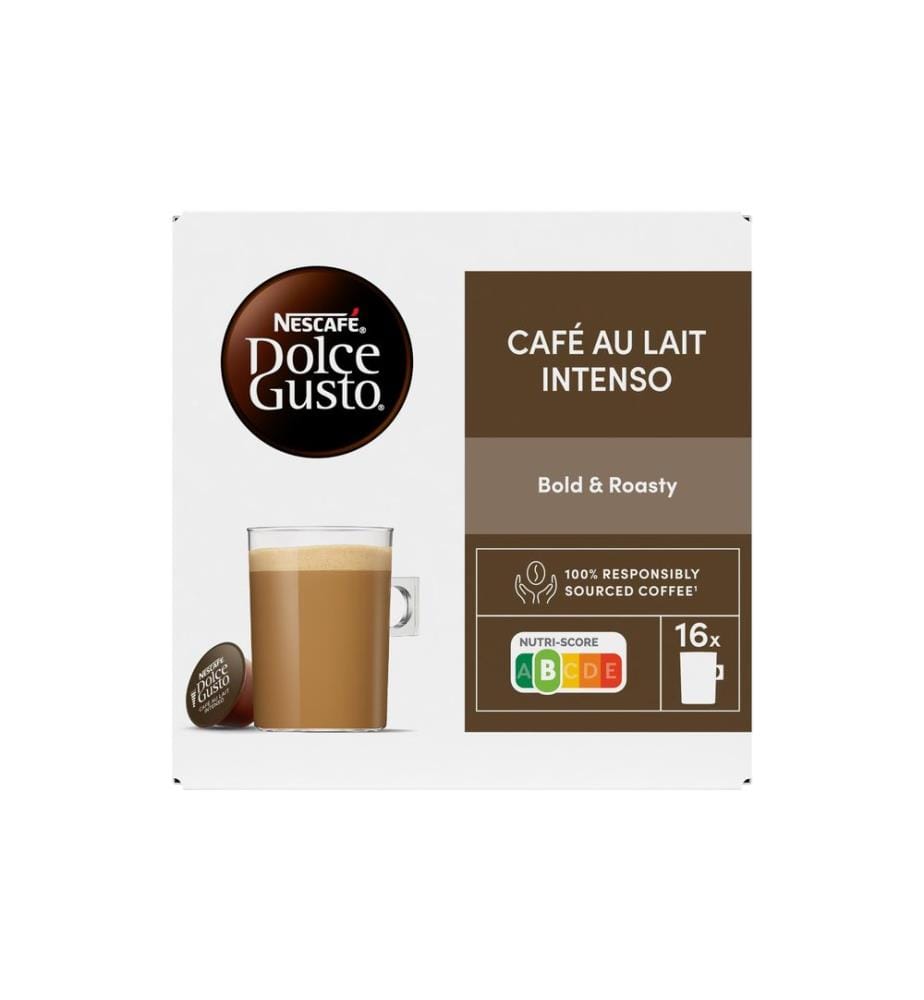Nescafé Capsules de café Dolce Gusto Café lait Intenso 16 pièces