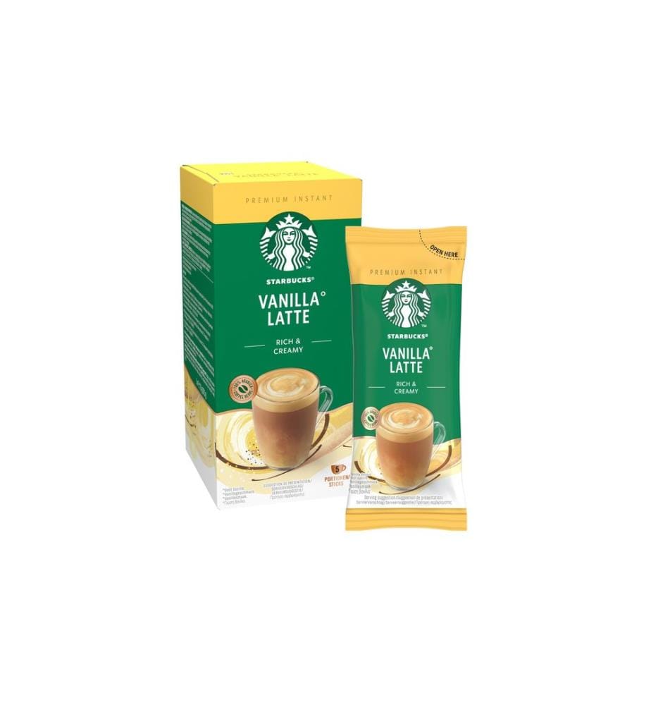 STARBUCKS - Café instantané Vanilla Latte 5 pièces