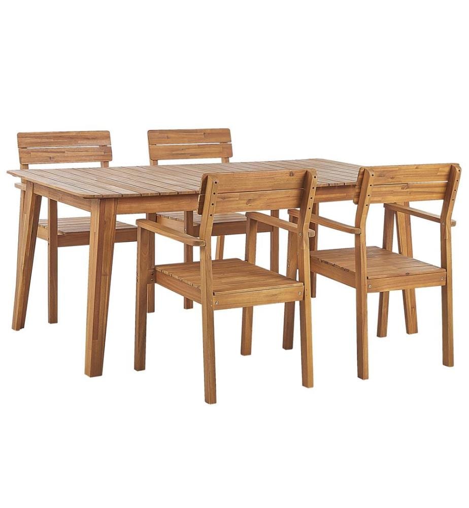 Gartenmöbel Set 4-Sitzer FORNELLI Akazienholz Braun
