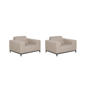 Set di 2 poltrone ROVIGO Tessuto Beige