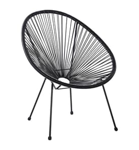 Gartenstuhl ACAPULCO II Polyrattan Schwarz