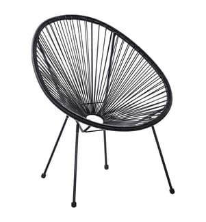 Sedia da giardino ACAPULCO II Rattan sintetico (PE) Nero