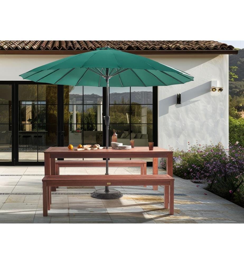 Gartentisch TUSCANIA 180 cm 100 cm Eukalyptusholz Dunkelbraun