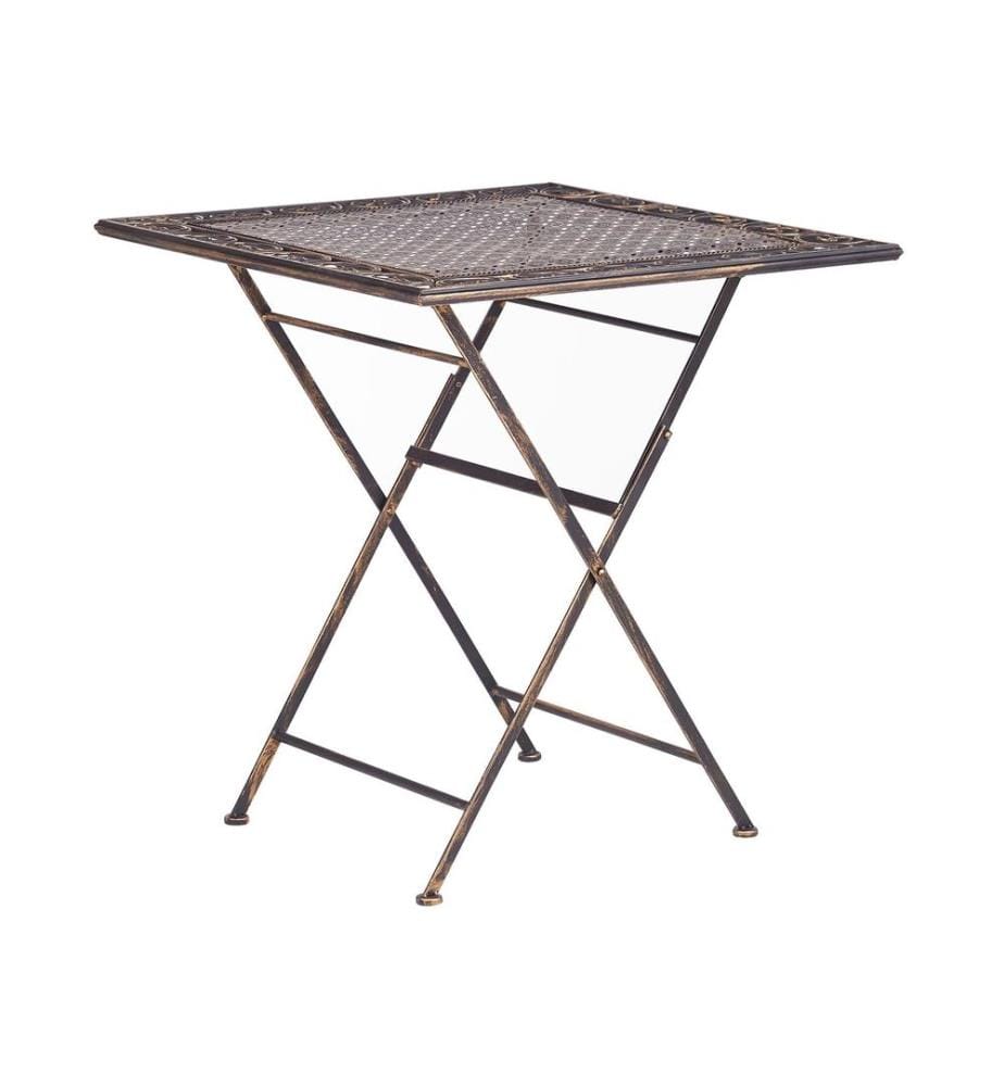 Table bistrot BORMIO 70 cm 70 cm Métal Noir