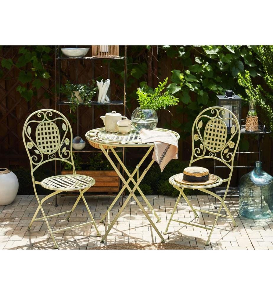 Outdoor Bistrotisch BIVIO 70 cm 70 cm Metall Hellgrün