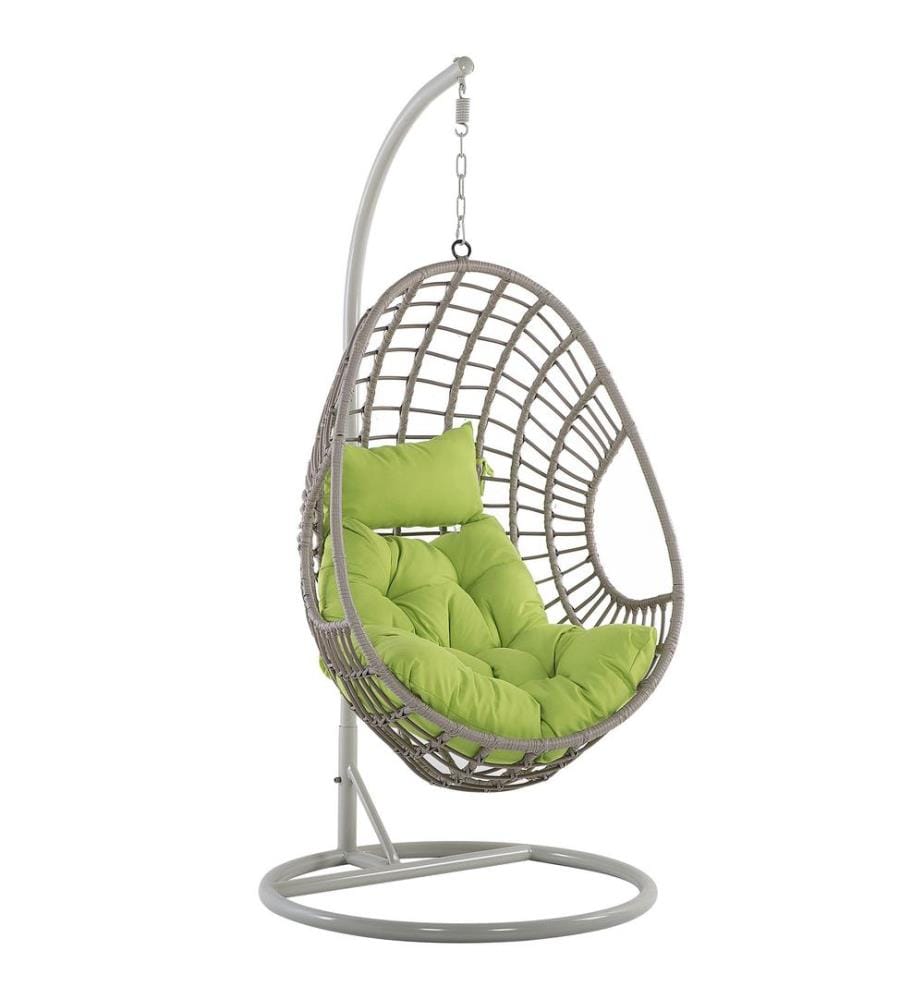 Hängesessel mit Gestell ARPINO Polyrattan Beige