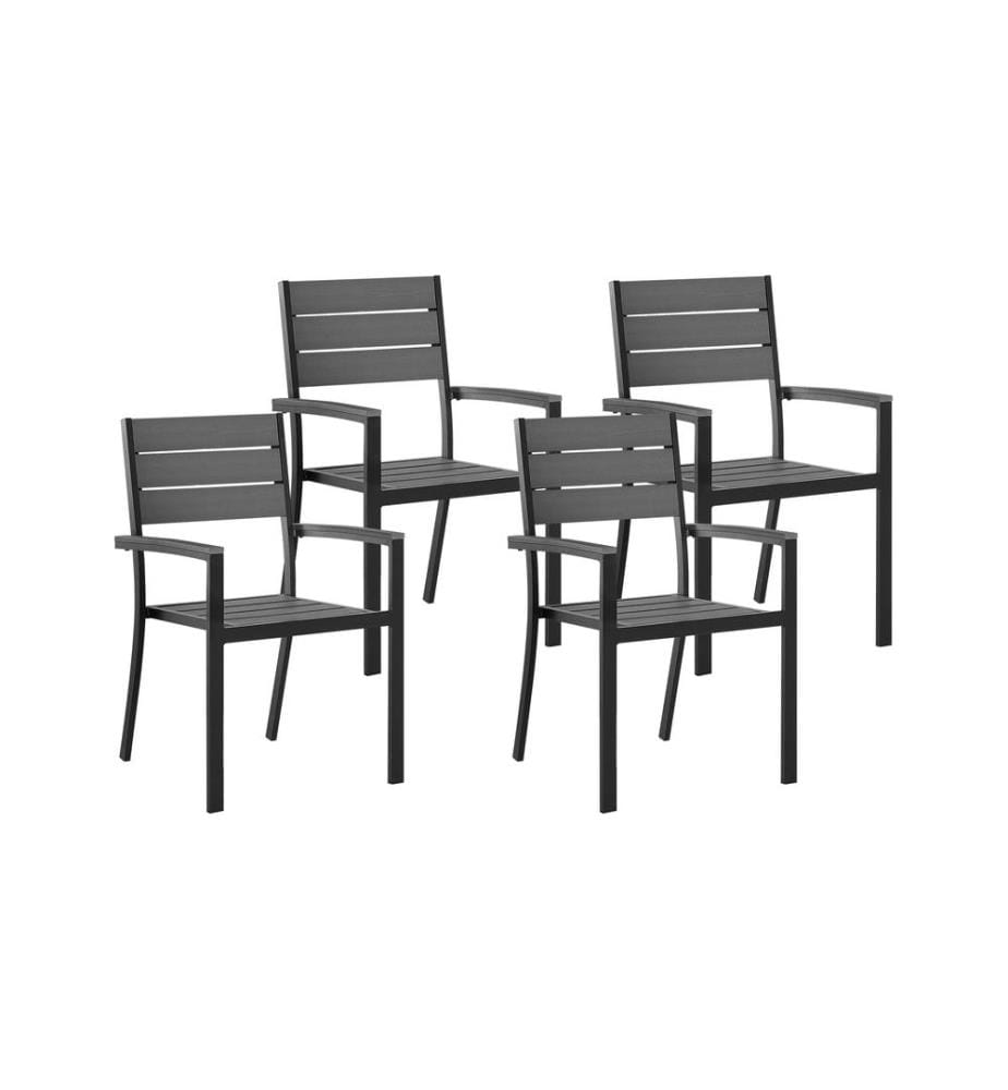 Gartenstuhl 4er Set PRATO Grau