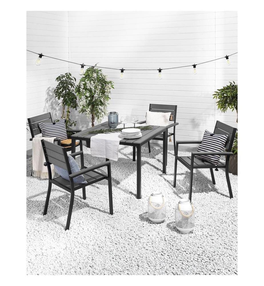 Gartenstuhl 4er Set PRATO Grau