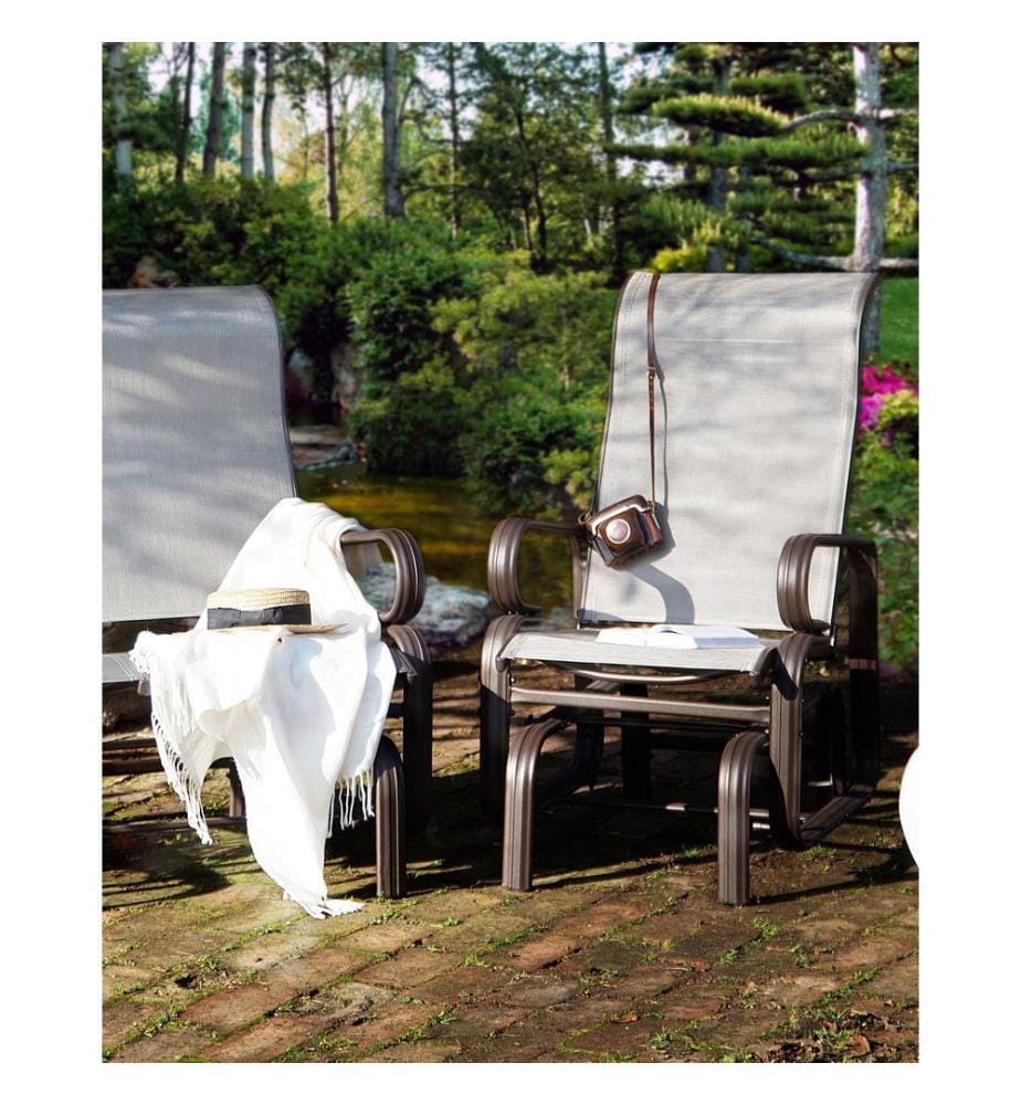Gartenstuhl BORGIO Metall Braun / Grau