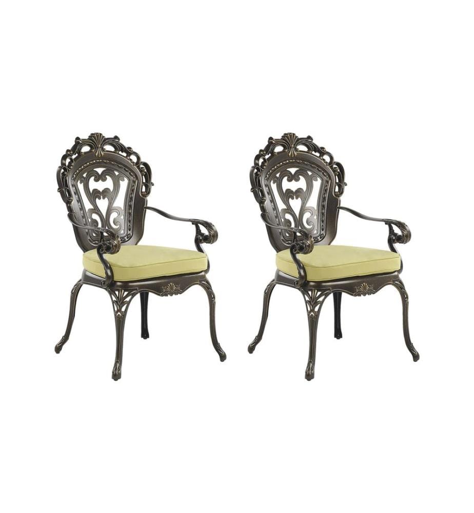 Set mit 2 Stühlen und Sitzkissen SAPRI Metall Dunkelbraun