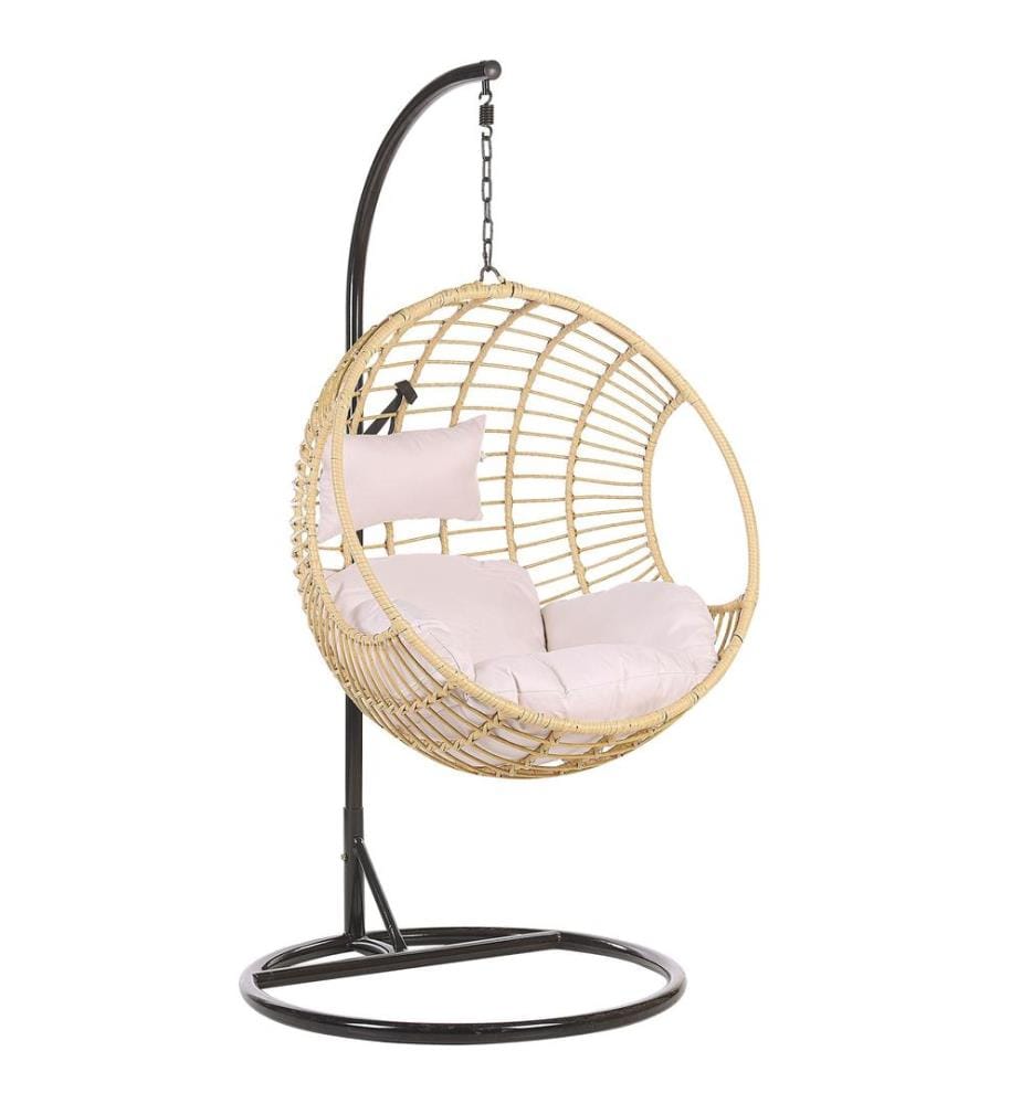 Hängesessel mit Gestell ASPIO Polyrattan Naturfarben