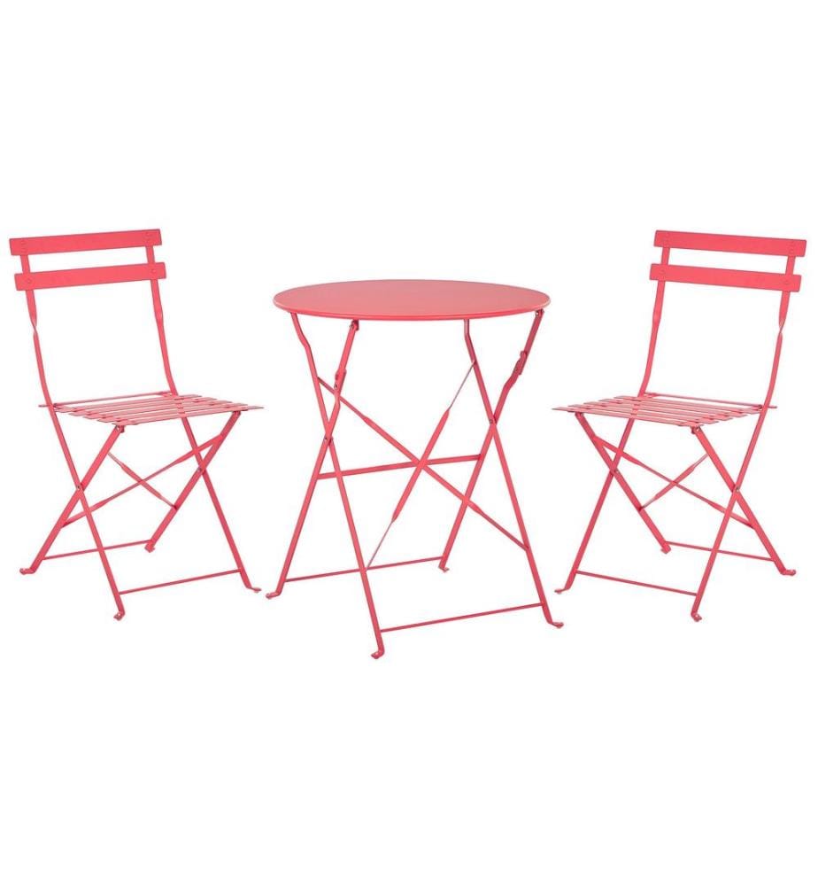 Bistro Set klappbar FIORI Metall Rot