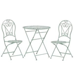 Bistro Set klappbar TRENTO Metall Hellgrün