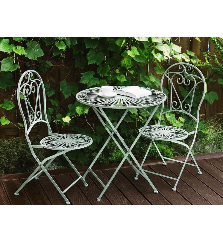Bistro Set klappbar TRENTO Metall Hellgrün
