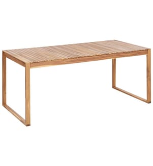 Table de salle à manger de jardin SASSARI II 180 cm 90 cm Bois d'acacia certifié Marron clair