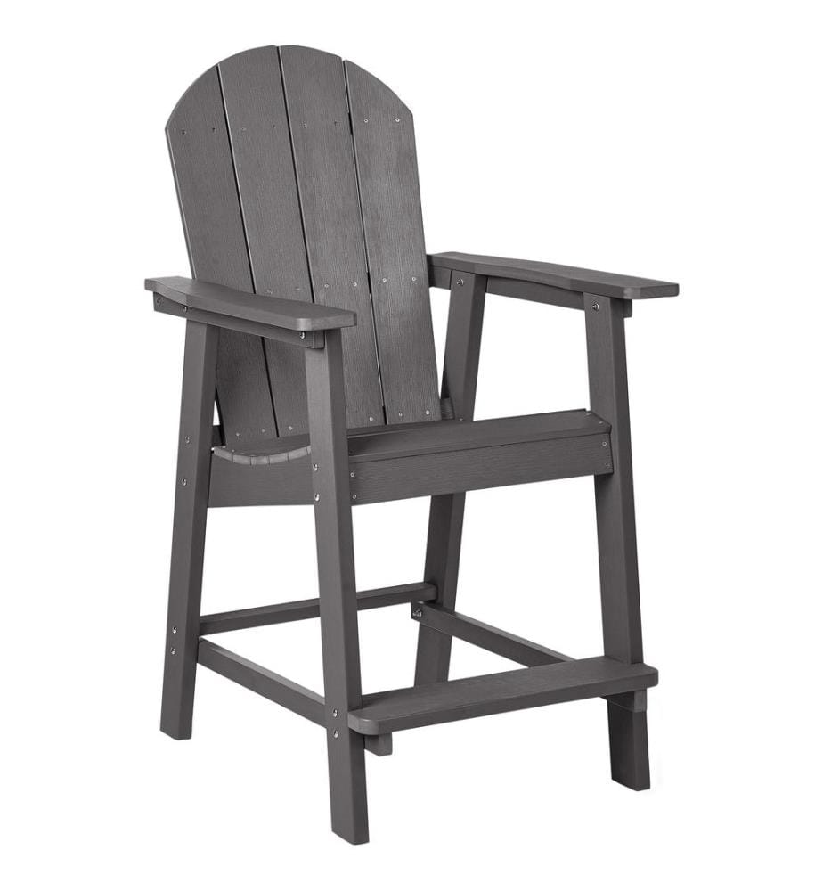 Garten-Barstuhl ADIRONDACK Kunststoff Dunkelgrau