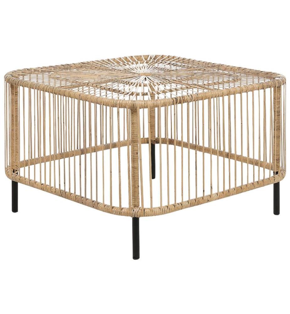 Table basse de jardin CESENATICO 67 cm 67 cm Rotin Naturel