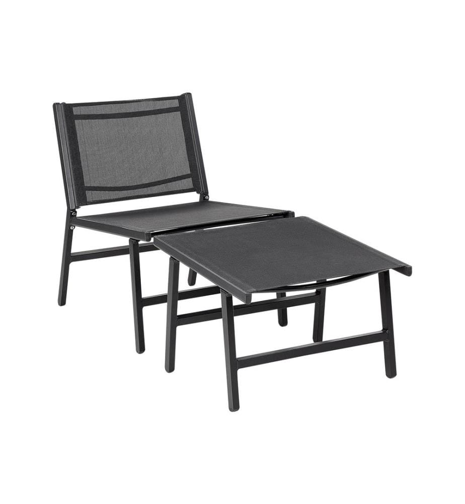 Gartenstuhl MARCEDDI Metall Schwarz
